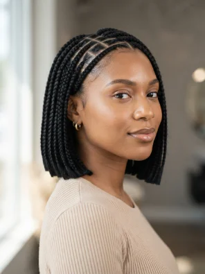 Medium Knotless Braided Bob