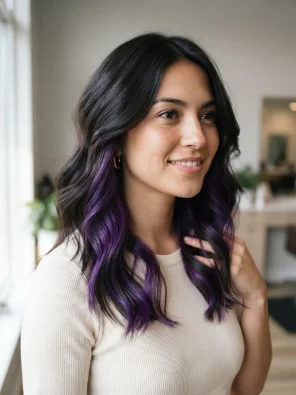 Peekaboo Purple Hair
