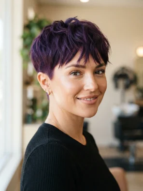 Purple Pixie Cut