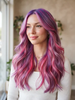 Purple and Pink Hair Mix