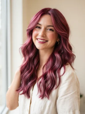 Red Violet Plum Hair