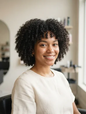 Rounded Curly Cut