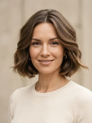 Rounded Wavy Bob