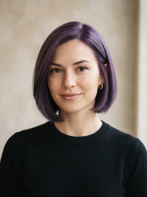 Short Purple Bob