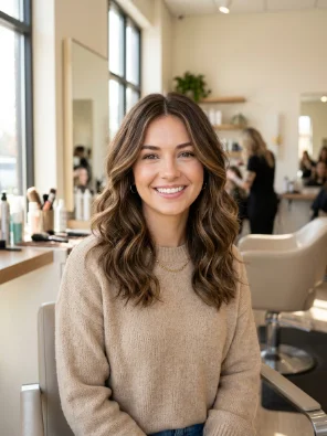 Shoulder-Length Layered Wavy Cut