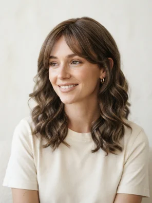 Shoulder-Length Wig With Loose Curls