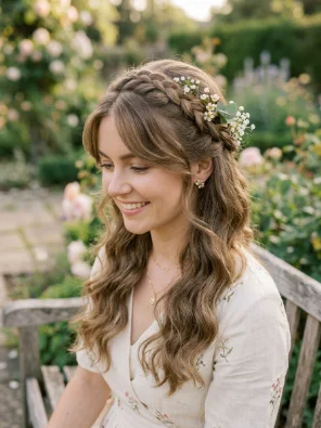 Side-Part Braided Crown
