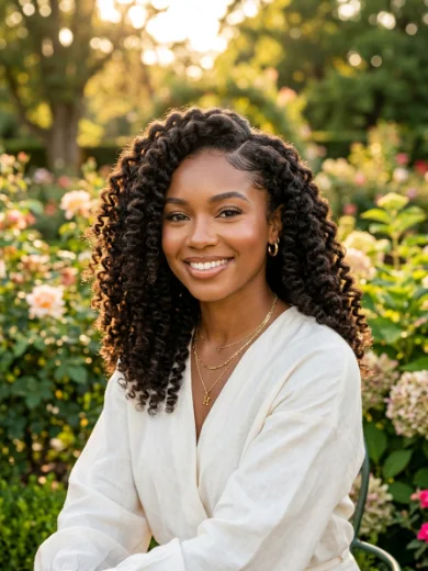 Side-Part Twist-Out