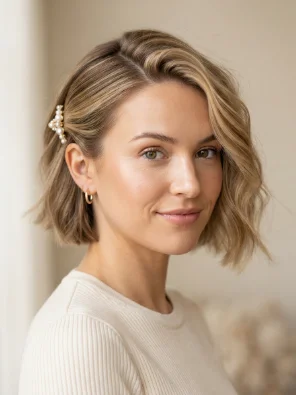 Side-Swept Claw Clip Look