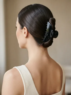 Sleek Claw Clip Hairstyle