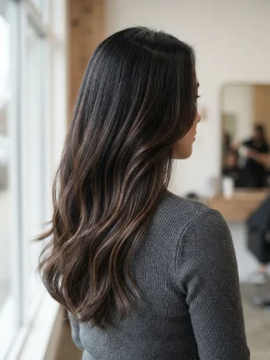 Soft Chocolate Brown Highlights