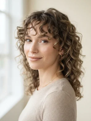 Soft Curly Shag for Fine Hair