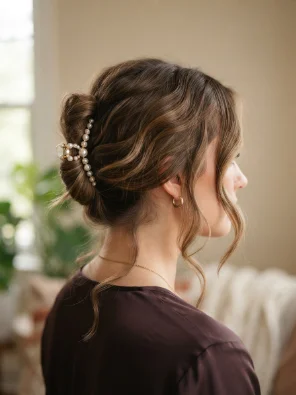 Soft Date-Night Claw Clip Look
