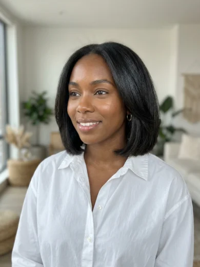Textured Blunt Bob With Light Layers