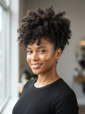 Voluminous Curly Pixie With a Full Crown
