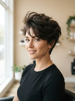 Voluminous Pixie With Lifted Bangs