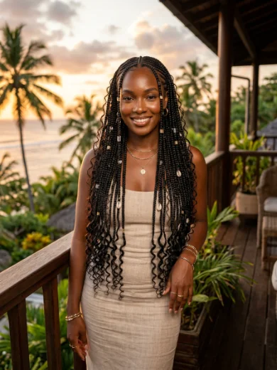 Waist-Length Boho Fulani Braids