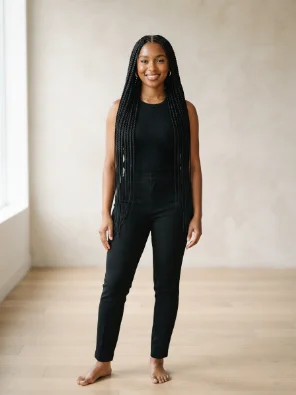 Waist-Length Medium Knotless Braids