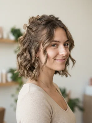 Wavy Bob Claw Clip Style