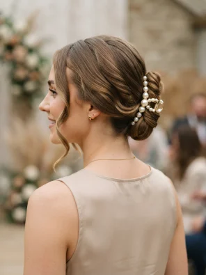 Wedding Guest Claw Clip Updo