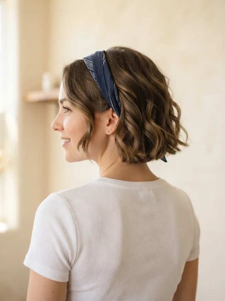 Bob Hairstyle With a Nape Tie
