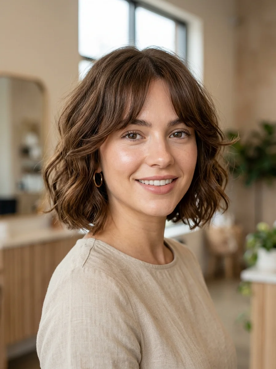French Bob With Curtain Fringe