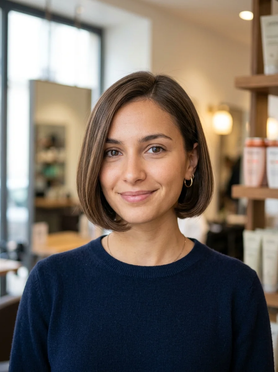 French Bob With Curved Ends