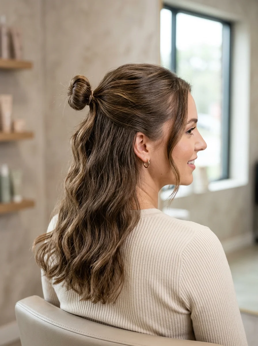 Half-Up Mini Bun